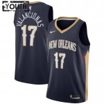 Maillot NBA New Orleans Pelicans jonas valanciunas 17 Nike 2022-23 Icon Edition Navy Swingman - Enfant
